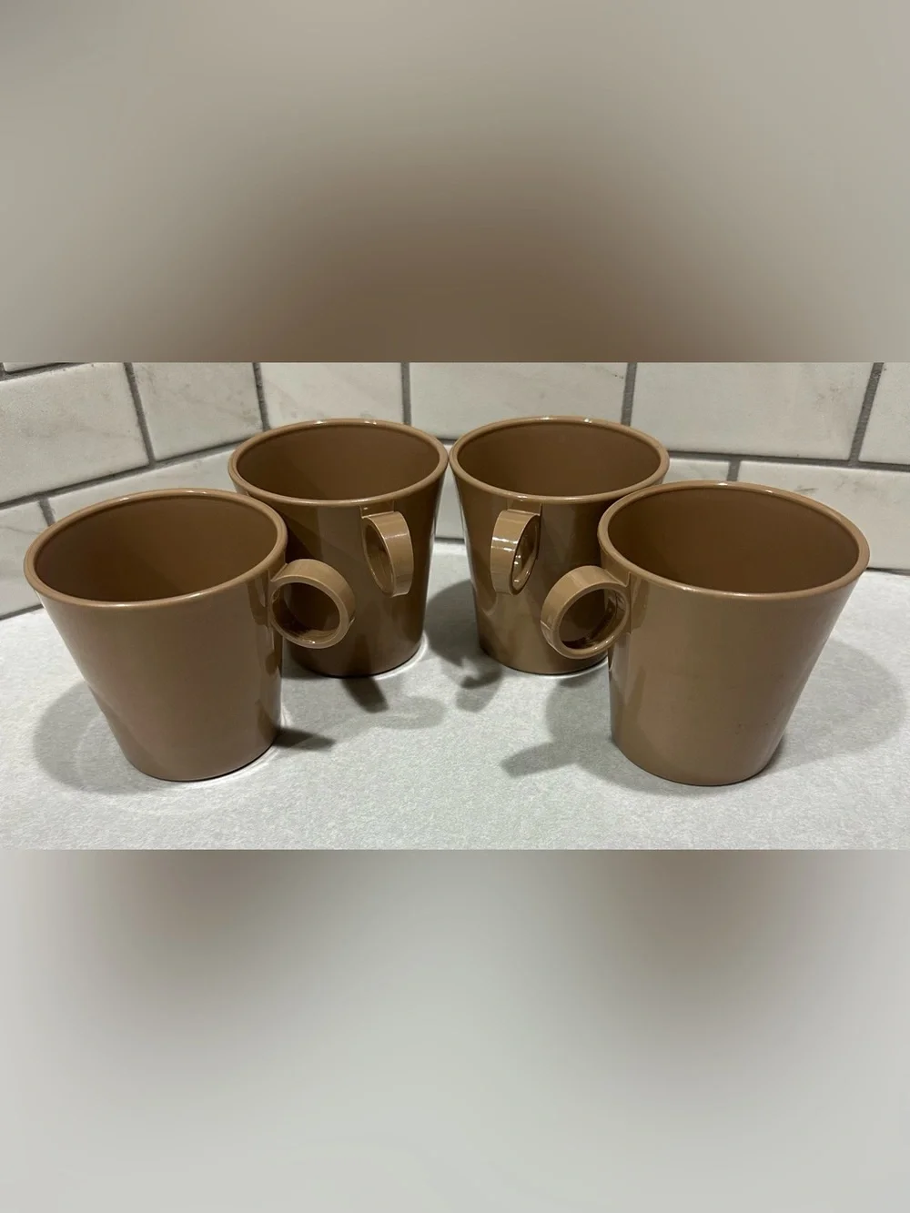 Shamrock Neatway Vintage tan 8oz cups - 4 pcs set